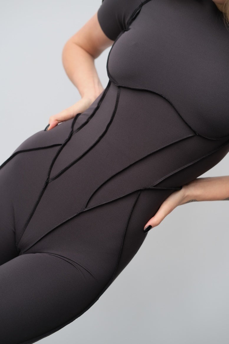 Jumpsuit FITRUN BodySuit Short Versa "Total Graphite Soft"