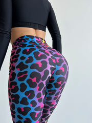 Leggings FITRUN Leggings V-Classic DIVIDE "Colourful Leo"