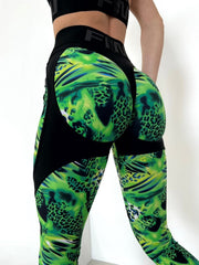 Leggings FITRUN Leggings Super Nuts Push-Up "Toxic"