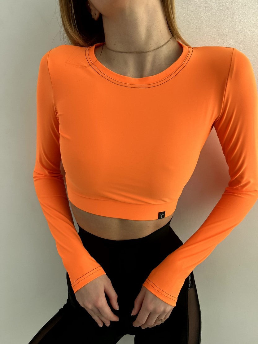 Shortened Rashguard FITRUN Rashguard Midi "Orange"