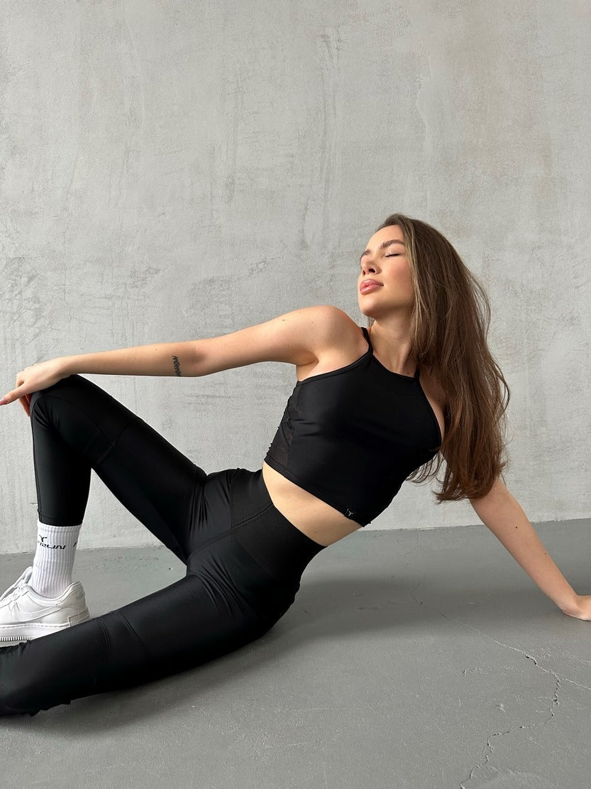 Leggings FITRUN Leggings Energy Boost "Total Black"