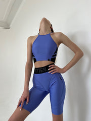 Sports Top FITRUN Crop Top "Shine Cornflower"