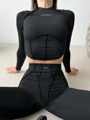 Shortened Rashguard FITRUN Rashguard-Corset Versa "Black VE"