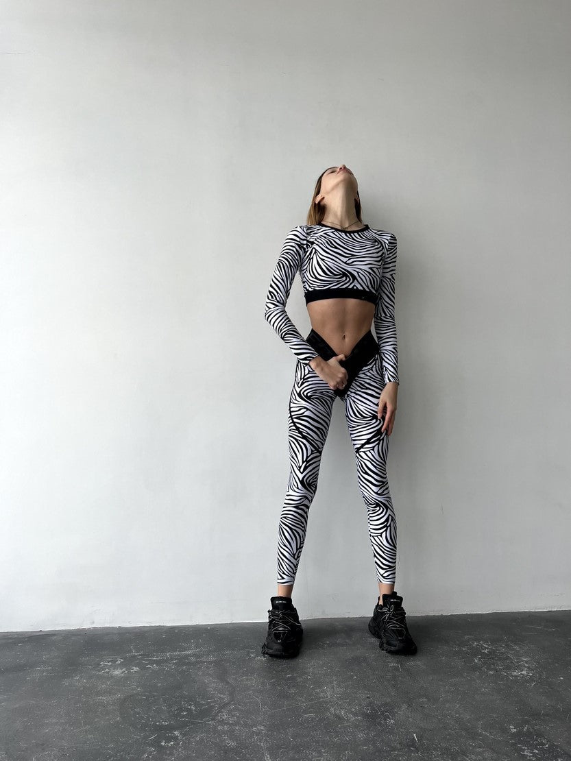 Leggings FITRUN Leggings Super Nuts "Zebra"