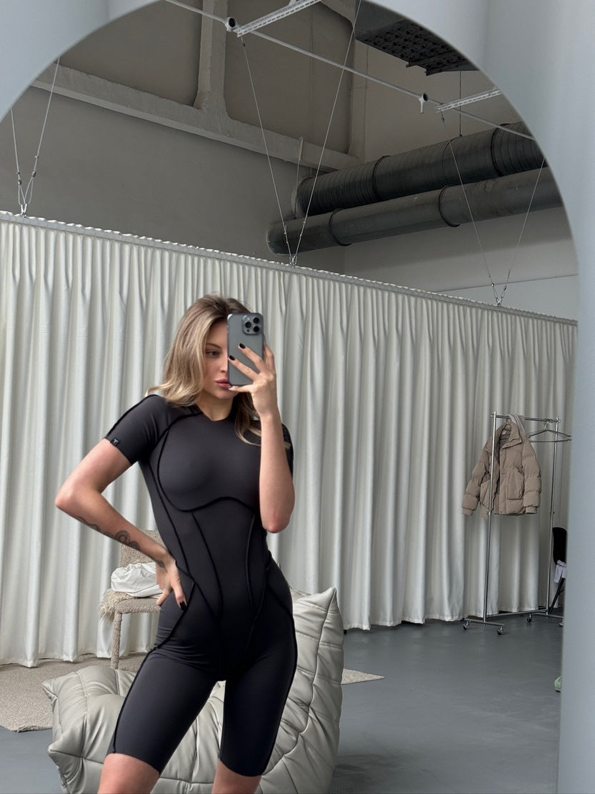 Jumpsuit FITRUN BodySuit Short Versa "Total Graphite Soft"