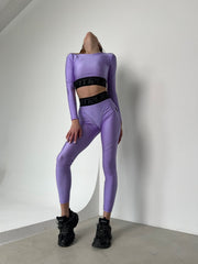 Leggings FITRUN Leggings Super Nuts Push-Up "Total Shine Lilac”