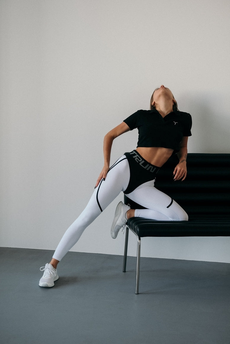 Leggings FITRUN Leggings Super Nuts "White Relief"