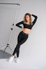 Leggings FITRUN Leggings Sculpt "Total Black"