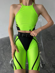 Cycling Short FITRUN Cycling Endurance "Neon Green"