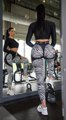 Leggings FITRUN Leggings Super Nuts Push-Up "Zebra"