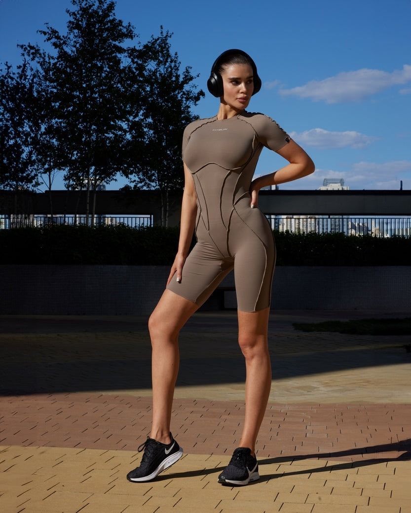 Jumpsuit FITRUN BodySuit Short Versa "Sand VE"