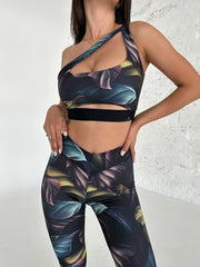 Sports Top FITRUN Top Racy "Black Leaves"