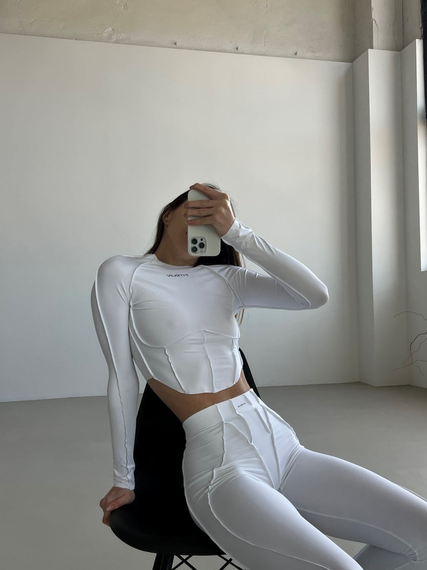 Shortened Rashguard FITRUN Rashguard-Corset Versa "White VE"