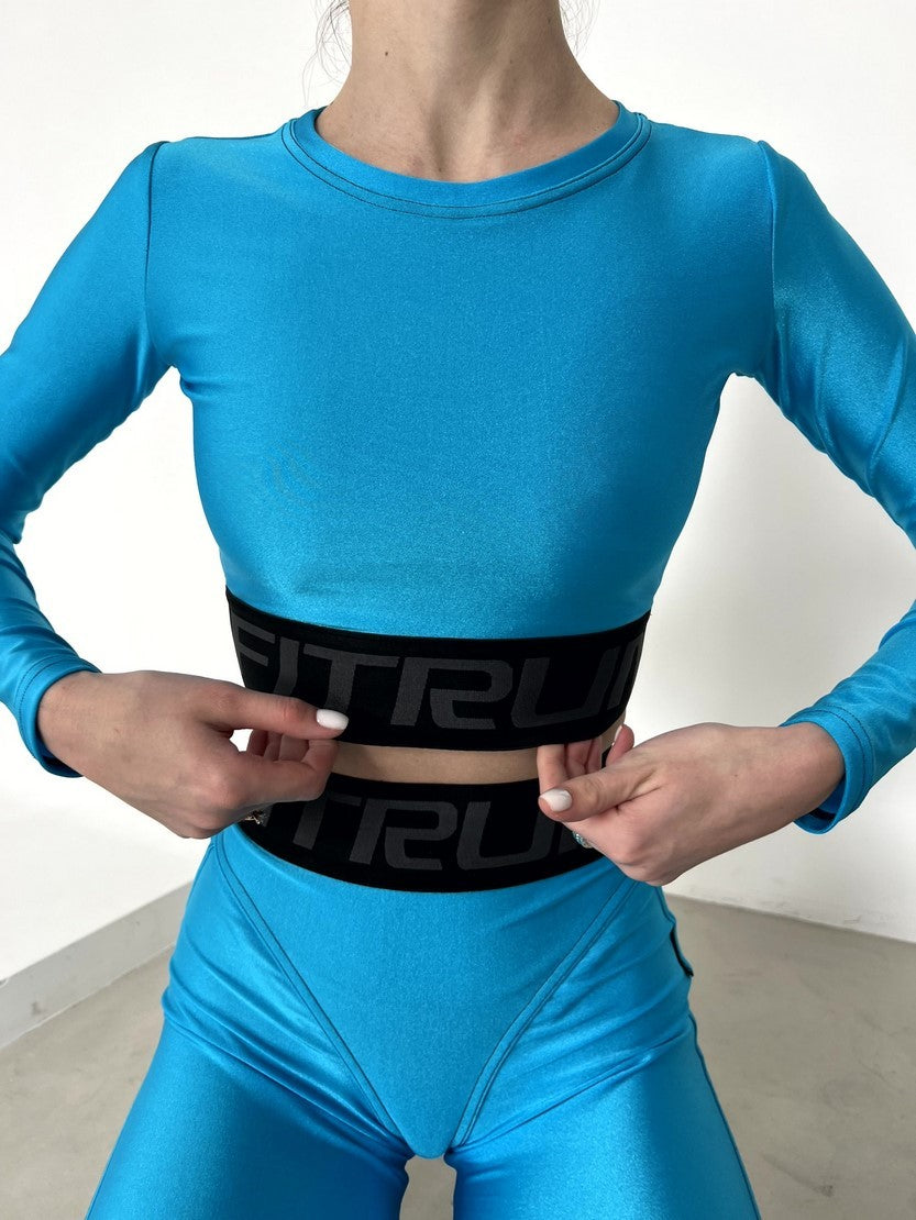 Shortened Rashguard FITRUN Rashguard Midi Brend "Shine Azure"