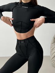 Shortened Rashguard FITRUN Rashguard-Corset Versa "Black VE"