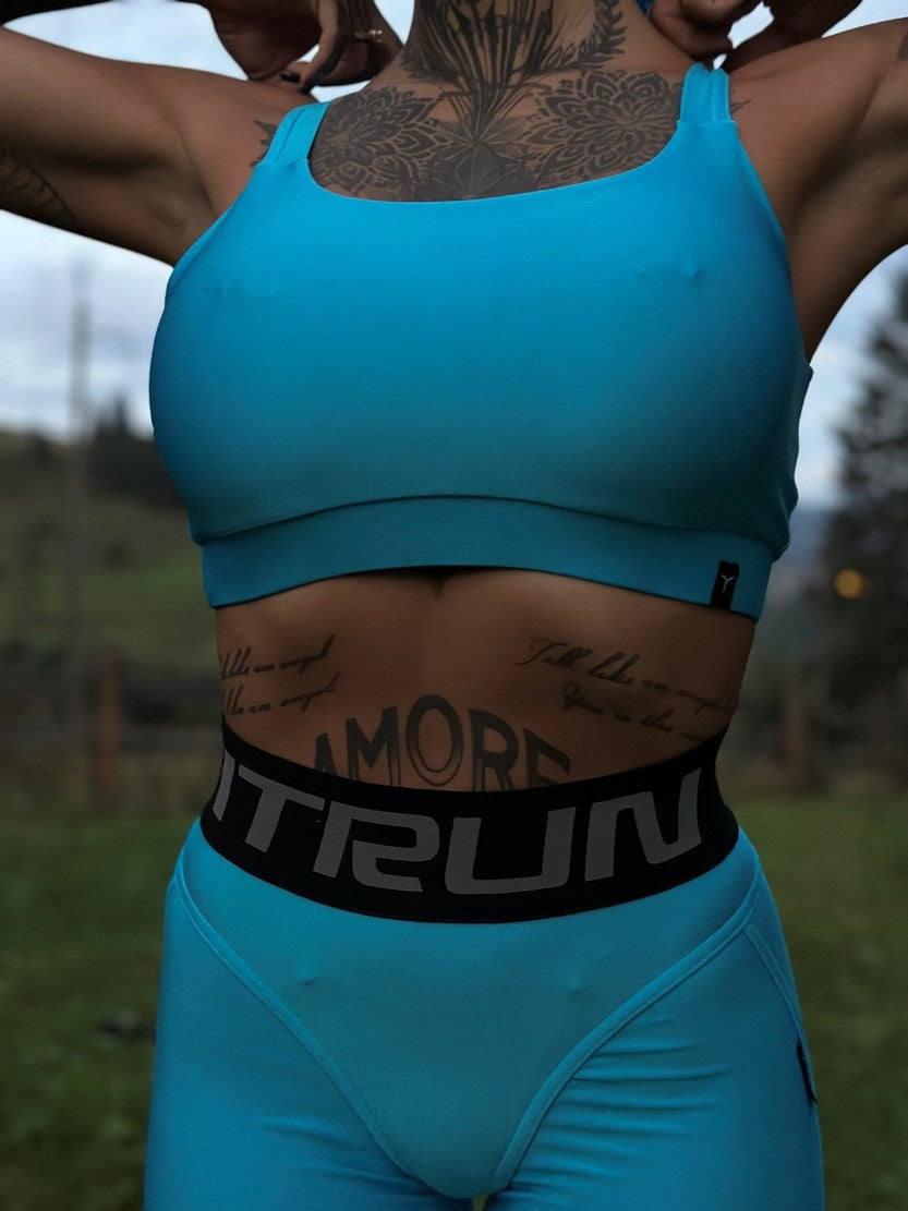 Sports Top FITRUN Top Tender "Total Shine Azure"