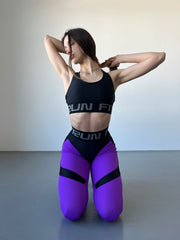 Leggings FITRUN Leggings Super Nuts Push-Up "Purple Relief"