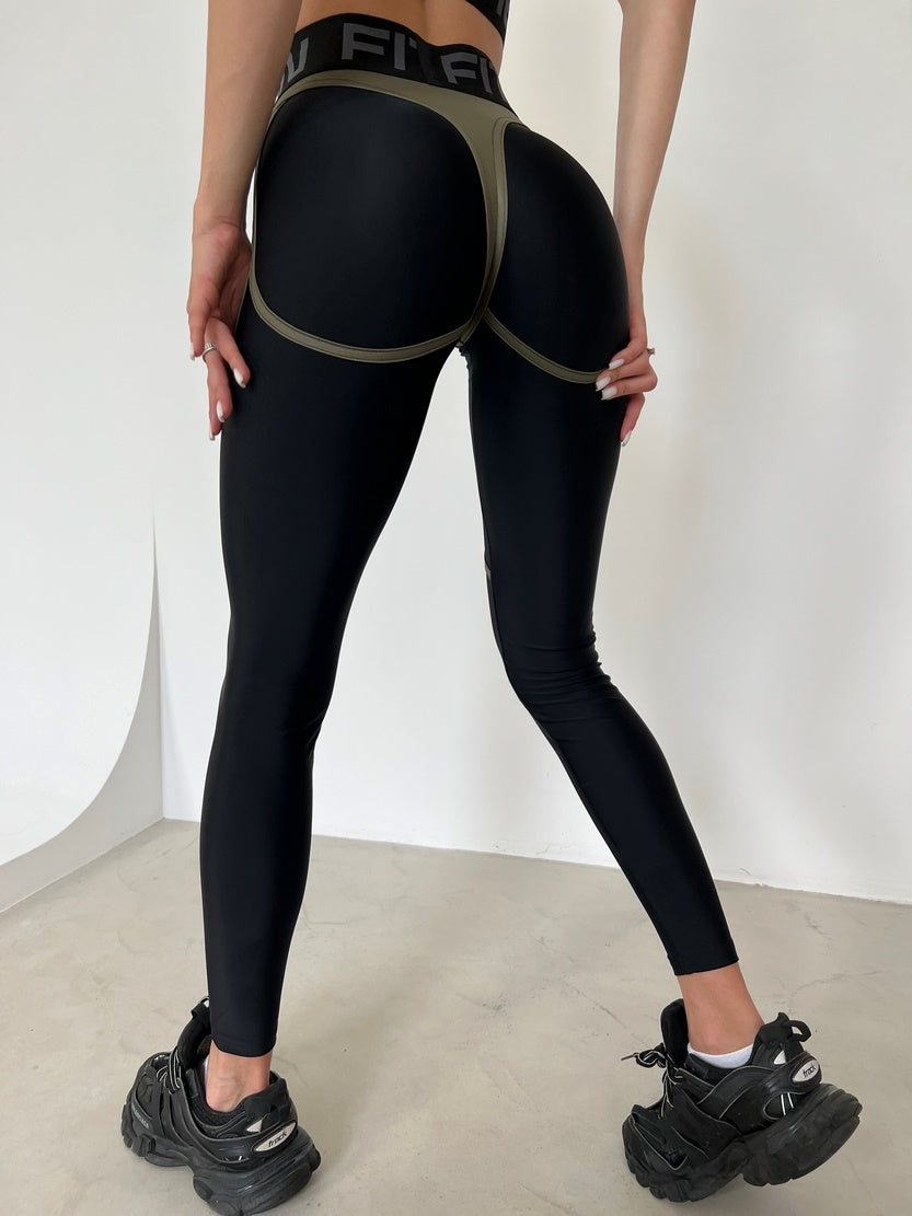 Leggings FITRUN Leggings Super Nuts "Khaki Blaze"