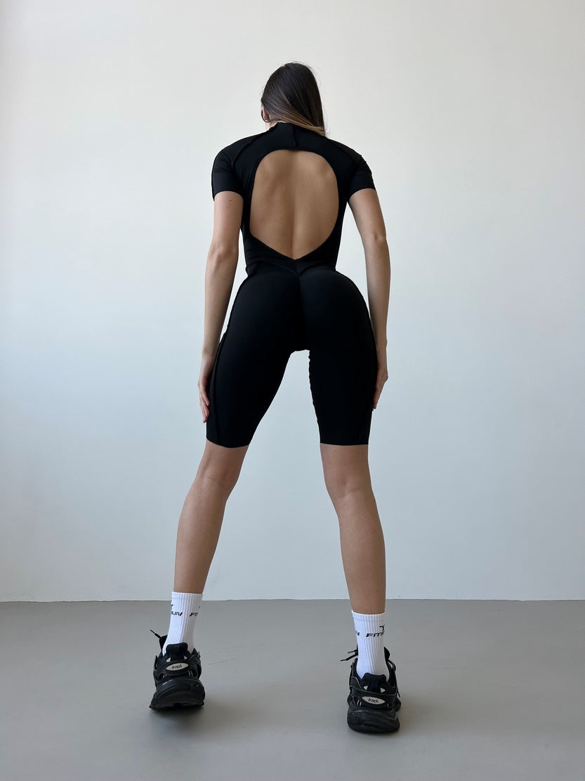 Jumpsuit FITRUN BodySuit Short Versa "Black VE"