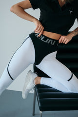 Leggings FITRUN Leggings Super Nuts "White Relief"