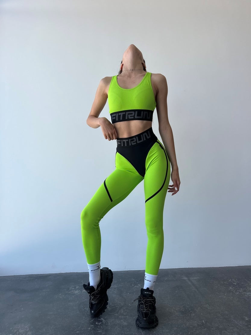 Sports Top FITRUN Top X "Neon Green Relief"