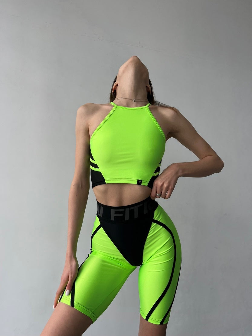 Cycling Short FITRUN Cycling Endurance "Neon Green"