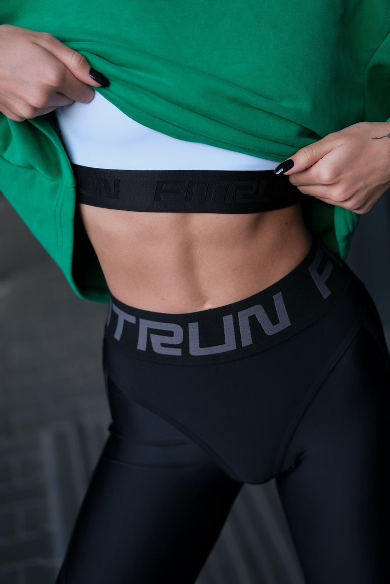 Leggings FITRUN Leggings Super Nuts "Total Black"