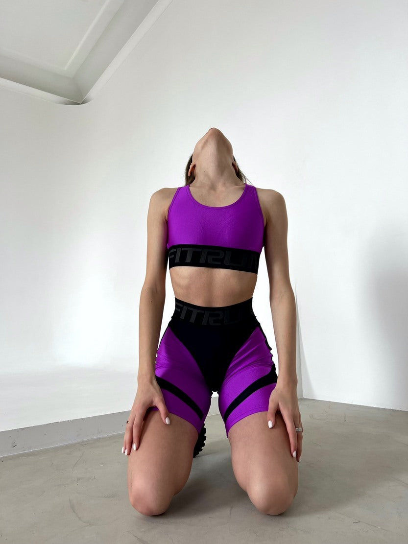 Cycling Short FITRUN Cycling Super Nuts Push-Up "Shine Violet"