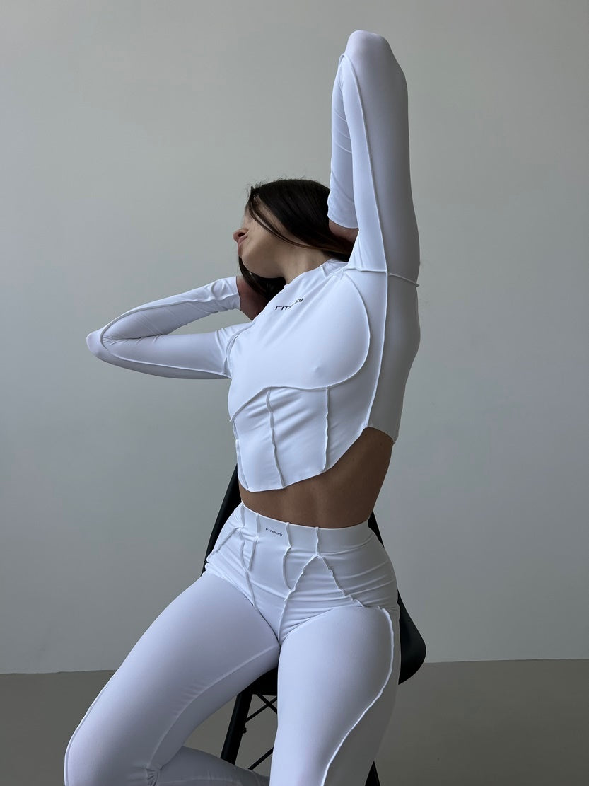 Shortened Rashguard FITRUN Rashguard-Corset Versa "White VE"