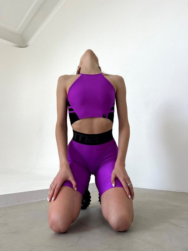 Sports Top FITRUN Crop Top "Shine Violet"