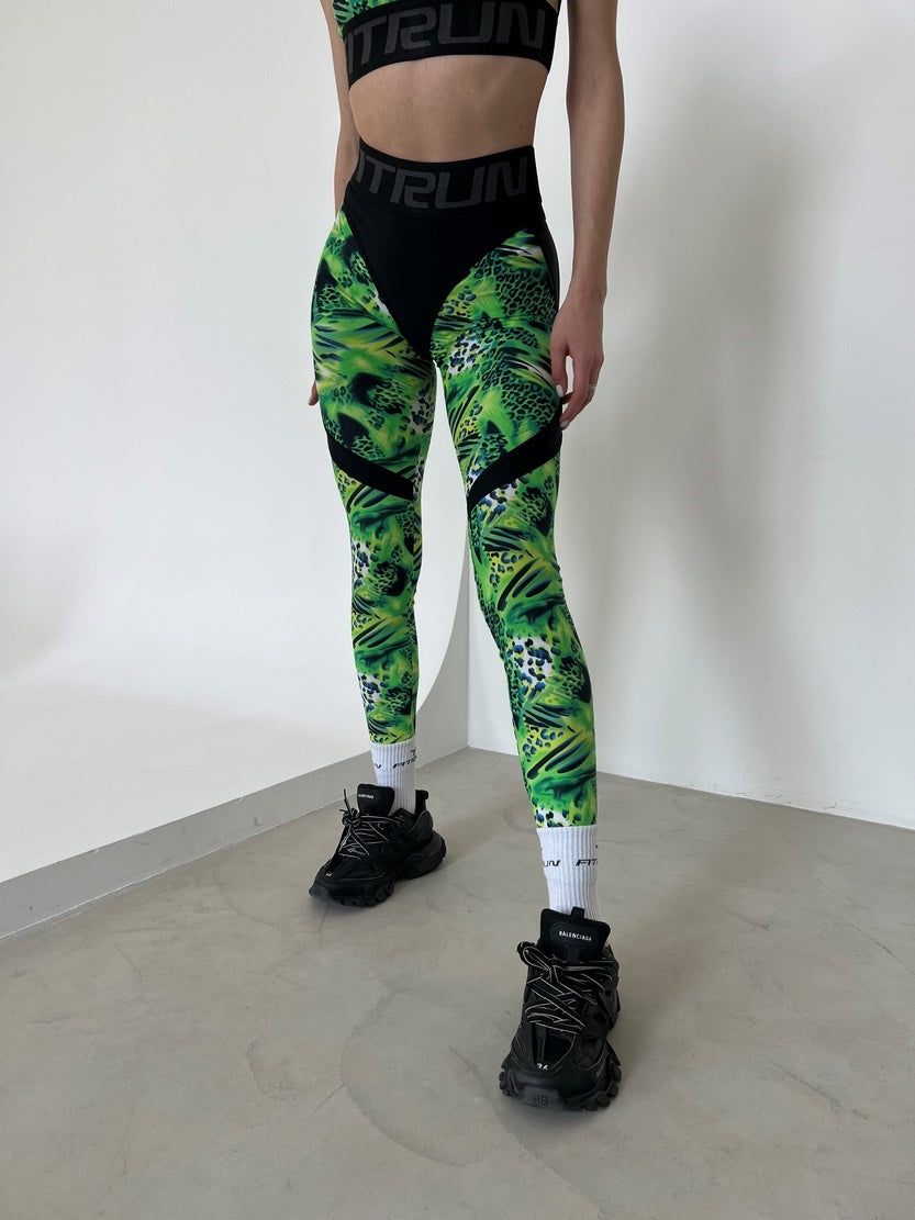 Leggings FITRUN Leggings Super Nuts Push-Up "Toxic"