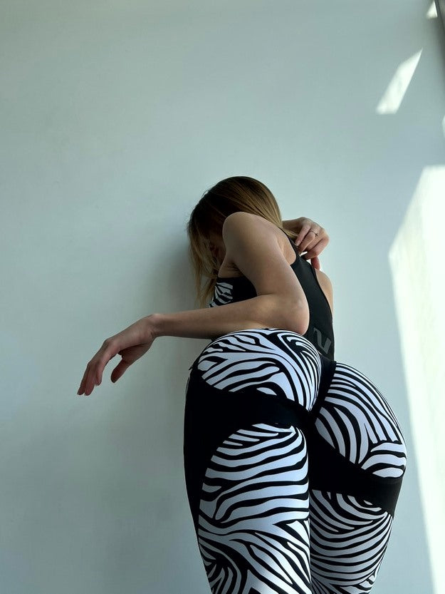 Leggings FITRUN Leggings Super Nuts Push-Up "Zebra"