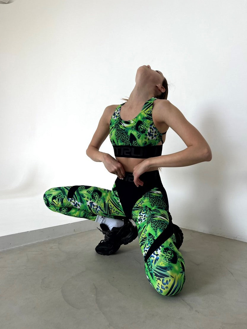 Leggings FITRUN Leggings Super Nuts Push-Up "Toxic"