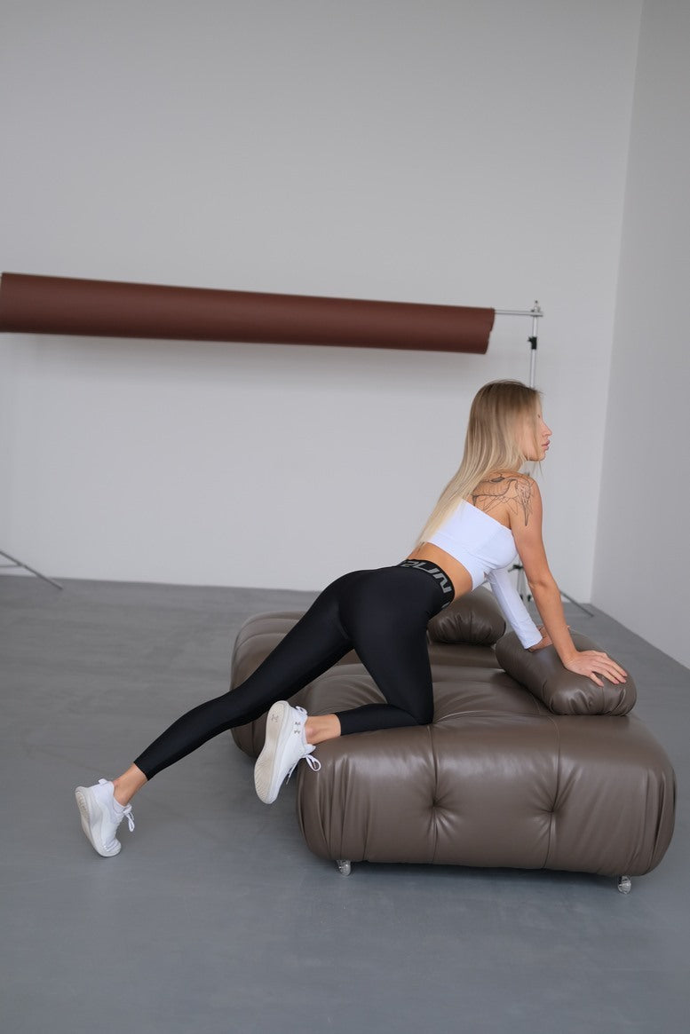 Leggings FITRUN Leggings Brend-Belt "Black"