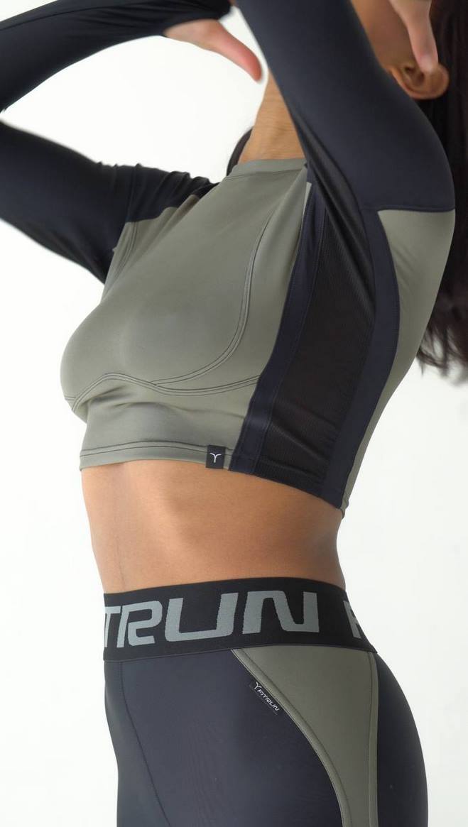 Leggings FITRUN Leggings PowerFul Push-Up "Khaki Blaze"