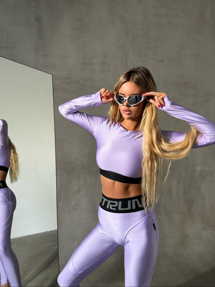 Leggings FITRUN Leggings Super Nuts Push-Up "Total Shine Lilac”